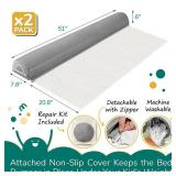 LUMARA Inflatable Bed Rail for Toddlers 2 Pack - Portable Travel Bed Bumpers for Kids Fits Twin Full Queen King Size Beds - Non-Slip Safety Guard Rails