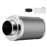 VIVOSUN 4 Inch Air Carbon Filter Smellines Control with Australia Virgin Charcoal for Inline Duct Fan, Grow Tent, Pre-filter Included, Reversible Flange 4\" x 12\"