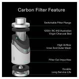 VIVOSUN 4 Inch Air Carbon Filter Smellines Control with Australia Virgin Charcoal for Inline Duct Fan, Grow Tent, Pre-filter Included, Reversible Flange 4\" x 12\"