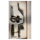 Front Door Handleset Entry Door Handle Set with Cove Knob for Right and Left Handed Sided Doors, Interior and Exterior Entrance Passage Lock, Satin Nickel