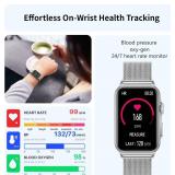 FITVII Nexa Fitness Tracker Answer/Make Calls, Smart Watch with Blood Pressure, Blood Oxygen, 24/7 Heart Rate Monitor, 120+ Sport Mode Activity Tracker with Step Counter, Sleep Tracker for Women Men