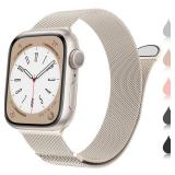 MARGE PLUS Compatible with Apple Watch Band 38mm 40mm 41mm 42mm 44mm 45mm 46mm 49mm Women Men, Stainless Steel Mesh Loop Magnetic Clasp Replacement for iWatch Series 11 10 9 8 7 6 5 4 SE3 SE2 Ultra 3