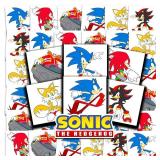 Sonic the Hedgehog Tattoos Party Favors Bundle ~ 72 Perforated Individual 2\" x 2\" Sonic Temporary Tattoos for Kids Boys Girls (Sonic Party Supplies)