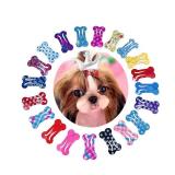 PET SHOW Cute 1\" Small Bone Snap Hair Clips Pet Grooming Products Dog Cat Puppy Hair Accessories Random Color Pack