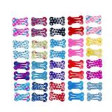 PET SHOW Cute 1\" Small Bone Snap Hair Clips Pet Grooming Products Dog Cat Puppy Hair Accessories Random Color Pack