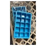 2 Large Square Silicone Ice Cube Tray