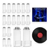 XANGNIER Vinyl Record Wall Mount Display Shelf No Drill, Self Adhesive Clear Acrylic Vinyl Record Album Wall Storage Hangers Holder for Bedroom Living Room Home Office Decoration-Single LP