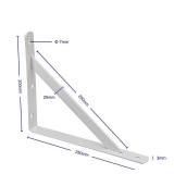 Dewell 2 Pcs 10inch Tripod Triangle Shelf Brackets, Wall Mounted Shelf Supports White,WT250