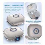 [Upgrade Secure Lock] for Beats Powerbeats Pro 2 2025 Case Cover with Cleaner Kit, AGENTNANO Clear TPU Shockproof Protective Cover with Beats Powerbeats Pro 2 Charging Case with Carabiner-Clear