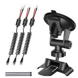 Radar Detector Mount Kit â Super Strong Suction Cup Windshield Holder + Magnetic Ring Power Cord with Inline Fuse, Rearview Mirror Plug & Elastic Cable â Easy Install, No-Slip(for Valentine 