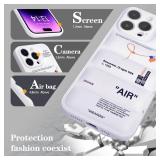 IAIYOXI Puffer Case for iPhone 15 Plus 6.7 Inch with Sports Shoes Brand Design, Sneakers Shoe Phone Case, Ins Off White Label, Soft Silicone Shockproof Puffy Cover (iPhone 15 Plus, White)