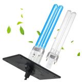 COOSPIDER 9W HVAC UV Light Lamp, Air Purifier for Whole House, UVC Light in Duct for AC Duct with 1 Spare Bulb, 253.7nm Wavelength Ozone Free 110V (CTUV-D9)