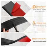 Threshold Ramps for Doorways Self-Adhesive Rubber Ramps for Door Threshold Rubber Door Threshold Ramp for Wheelchair Stroller Scooter Reducer Ramp (Black, 2â Wide x 3.3