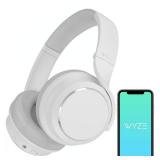WYZE Noise Cancelling Headphones, Over The Ear Headphones with Active Noise Cancellation, High-Fidelity Sound, Transparency Mode, Alexa Built-in, White