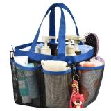 Haundry Mesh Shower Caddy Tote, Large College Dorm Bathroom Caddy Organizer with Hook and Handles, 8 Basket Pockets for Camp Swimming Travel Gym Beach