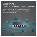 TP-Link TL-SG105, 5 Port Gigabit Unmanaged Ethernet Switch, Network Hub, Ethernet Splitter, Plug & Play, Fanless Metal Design, Shielded Ports, Traffic Optimization