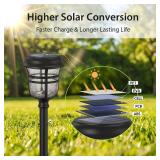 XMCOSY+ Solar Pathway Lights Outdoor, High Lumens LED Garden Lights with 2 Lighting Modes, Solar Powered Light, IP65 Waterproof Auto ON/Off for Yard Walkway Driveway Decor (Warm & Cool White)