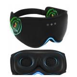 BambooCotton 3D Bluetooth Sleep Mask, LC-dolida 2025 New Sleep Headphones, Wireless Comfort, Sustainable Luxury for Better Sleep