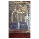 Faburo Combination Lock, 4-Digit Heavy Duty Combo Lock, Combination Padlock Weather-Resistant Heavy Duty Combo Locks for Outdoor Fence, Locker, Sheds, Gym, Gate Hasps (Long Shackle) (2pcs-Blue)