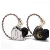 Linsoul KZ ZS10 Pro, 4BA+1DD 5 Driver in Ear Monitor, HiFi Wired Earbuds, Gaming Earbuds, Hybrid IEM Earphones with Stainless Steel Faceplate, Detachable Cable for Musician(Without Mic, Black)