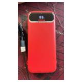 12000mAh Lightweight-Portable-Charger-Power-Bank with Built-in Cables and AC Wall Plug, PD20W USB-C Fast Charging Battery Pack, LED Display External Travel Phone Charger for All iPhone,Samsung,Android