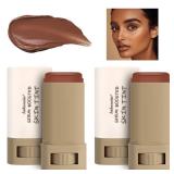 2Pcs Foundation Stick Beauty Balm Serum Boosted Skin Tint, Solid Tinted Moisturizing Serum Contour Stick Foundation Face for Women, Hydrates, Natural Finish Makeup (#2, 2)