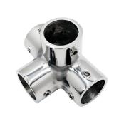 Marine 90 degree 4-Way Cross Tube Pipe Connector, Heavy Dudy Stainless Steel 316 Boat Hand Rail Fitting Yacht Hand Pipe 90 Degree Elbow (Size:25.4mm /1\")