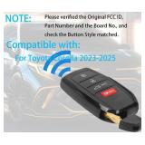 Smart Key for Toyota Corolla 2023-2025, Alliskeys Vehicle Proximity Remote Control Key Fob Replacement for Corolla HYQ14FBW 8990H-AQ010 231451-2561