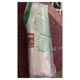 REZOSY White Zip Ties 12 Inch 100 Pack Clear Tensile Strength 50 lbs UV Resistant Industrial Cable Ties Self Locking Zipties Wire Ties Wrap Indoor Outdoor Use for Fence Garage Camping