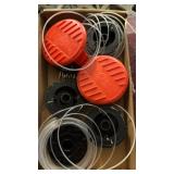 YWTESCH 10 Pack AF-100 Replacement Spool Line for Black+Decker - 0.065\" Weed Eater String Trimmer Line Spool, 30ft Autofeed Weed Wacker Spool Refill for Black+Decker(8 Spool,2 Cap,2 Spring)