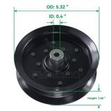 POSEAGLE 532196106 Idler Pulley Replaces 532197379 Idler Pulley, 196106 Idler Pulley Craftsman 197379 for Z254 LGT2654 YTH20K46 YTH22V46 YTH2348 RZ5424 Lawn Decks