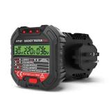 AC 90-250V Power Outlet Tester, Plug in Electrical Tester, GFCI Receptacle Tester, Circuit Polarity Voltage Detector with LCD Display for Socket Wiring Grounding Breaker Finder, US Plug