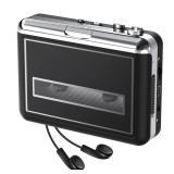 Cassette Player - Compact Tape Player Portable Recorder with Earphone-Convert Audio Music Cassette to MP3 Digital, Compatible with Laptop/PC/MAC- for Entertainment, Travel, Light Sports(Black)