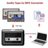 Cassette Player - Compact Tape Player Portable Recorder with Earphone-Convert Audio Music Cassette to MP3 Digital, Compatible with Laptop/PC/MAC- for Entertainment, Travel, Light Sports(Black)