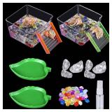 7 Pack Hermit Crab Pool Hermit Crab Water Bowl Dish Hermit Crab Food Bowl Dish Hermit Crab Accessories Starter Kits