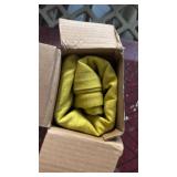 MIULEE Pack of 2 Decorative Outdoor Solid Waterproof Throw Pillow Covers Faux Linen Garden Farmhouse Cushion Cases for Summer Patio Tent Balcony Couch Sofa 20x12 Inch Yellow