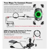 Kewig Motorcycle Phone Mount with Qi 15W Wireless Charger & USB C 20W Fast Charging Port, One-Push Automatically Lock & Quick Release Handlebar Phone Holder for 4.0-6.9\" Phone