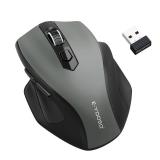 E-YOOSO Wireless Mouse for Laptop, 2.4GHz Computer Mouse 5 Adjustable DPI Office Cordless Mice with USBA Receiver, 6 Buttons, 4000 DPI, Medium to Large Sized Hands Compatible with PC, Laptop, Desktop