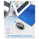E-YOOSO Wireless Mouse for Laptop, 2.4GHz Computer Mouse 5 Adjustable DPI Office Cordless Mice with USBA Receiver, 6 Buttons, 4000 DPI, Medium to Large Sized Hands Compatible with PC, Laptop, Desktop