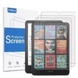 CoBak 3 Pack Anti-Glare Matte Screen Protector for 7\" Kindle Paperwhite 12th Gen 2024 & Kindle Colorsoft Signature Edition,Boox Go 7,Kobo Aura 2 - High Clarity, Fingerprint Resistant - Fine-Grit Text