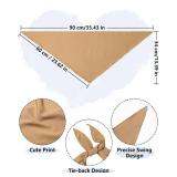 AWAYTR 3Pcs Hair Bandanas Head Kerchief for Women Girls Tie-Back Boho Hair Scarf Headband Bandana Triangle Head Scarf (Solid Color - Beige/Khaki/Brown)