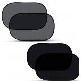 EcoNour Car Window Shade for Baby (4 Pack) | Cling Sun Shade for SUV, Van, RV, Bus & Pickup Truck | Sun Protection for Car Side Window | Sun Blocker Shade for Baby | X-Large 25\" x 16\"