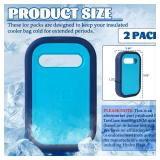TonGass (2 Pack, 9.05x5.66x1.57 Inches) Ice Packs Reusable for Hydro Flask Cooler Freezer, Large Cooler Ice Packs for Hydro Flask Lunch Box, Beach Camping ICES Pack Bags Refreezable