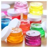 Empty 12 Pack Clear Plastic Storage Favor Jars Wide-mouth Plastic Containers with Lids for Beauty Products, DIY Making or Others (4 oz, White)