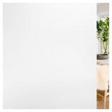 rabbitgoo Window Privacy Film, Non-Adhesive Frosted Glass Window Film for Bathroom, Static Cling Heat Blocking Stickers for Home Indoor Opaque Frosting Coverings House Tint, Matte White 17.5\" x 78.7\