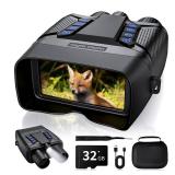 Night Vision Goggles, 4K Night Vision Binoculars, 5000mAH Rechargeable Infrared Binoculars with 3