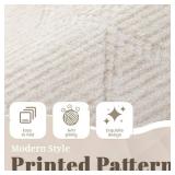 8x10 Area Rug Living Room: Washable Boho Geometric Moroccan Rug Neutral Modern Farmhouse Indoor Soft Non Slip Ultra Thin Large Printed Pattern Carpet for Bedroom Home Office (Beige, 8