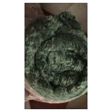 Exclusivo Mezcla Twin Size Flannel Fleece Blanket, Super Soft Striped Jacquard Bed Blanket, Lightweight Fuzzy Cozy for All Seasons, 60x80 Inches, Forest Green