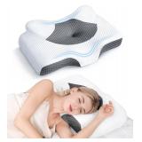 Osteo Cervical Pillow for Neck Pain Relief, Hollow Design Odorless Memory Foam Pillows with Cooling Case, Adjustable Orthopedic Bed Pillow for Sleeping, Support for Side Back Sleepers