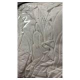 NICEEC Spandex Chair Covers for Dining Chairs Covers Set of 6 Removable Dining Room Chair Covers with Skirt Parson Chair Slipcovers Washable Chair Protector for Kitchen Wedding Party Banquet(White)